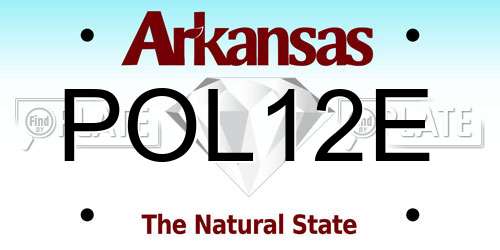 POL12E Arkansas License Plate