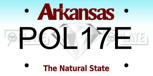 POL17E Arkansas License Plate