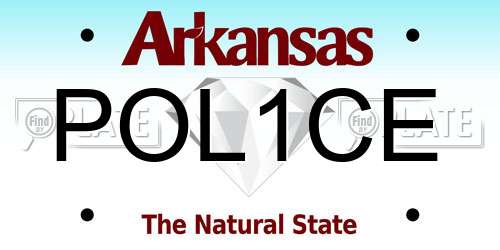 POL1CE Arkansas License Plate