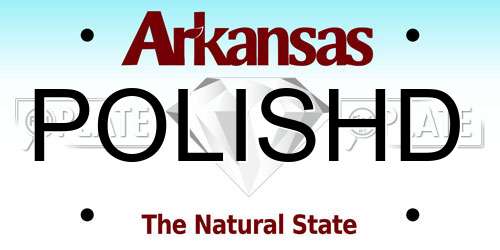 POLISHD Arkansas License Plate