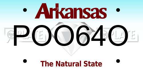 POO64O Arkansas License Plate