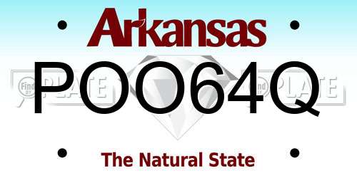 POO64Q Arkansas License Plate