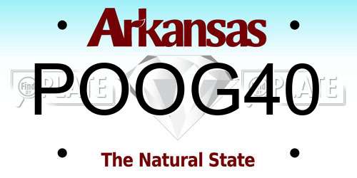 POOG40 Arkansas License Plate