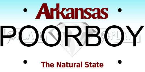 POORBOY Arkansas License Plate