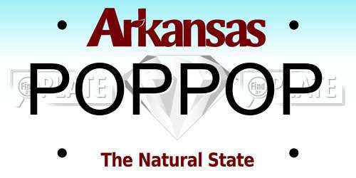 POPPOP Arkansas License Plate