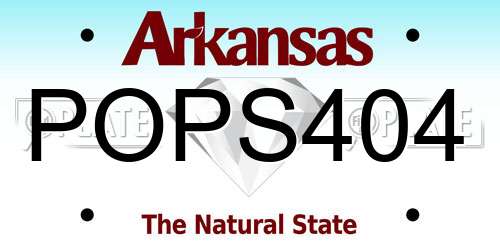 POPS404 Arkansas License Plate