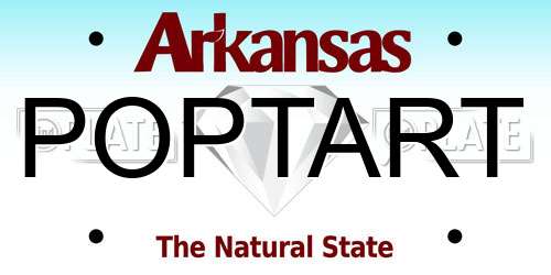 POPTART Arkansas License Plate