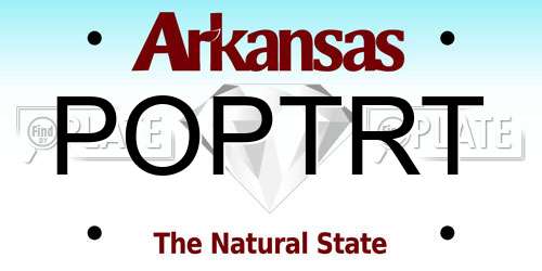 POPTRT Arkansas License Plate