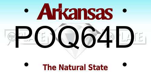 POQ64D Arkansas License Plate