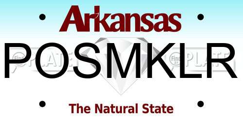 POSMKLR Arkansas License Plate