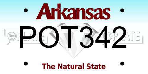 POT342 Arkansas License Plate