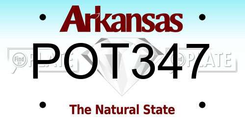 POT347 Arkansas License Plate