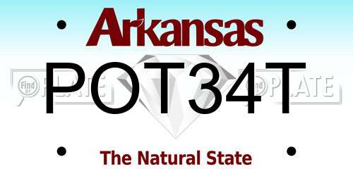 POT34T Arkansas License Plate