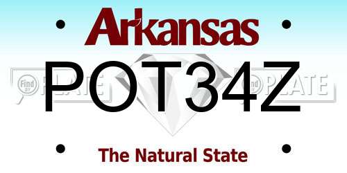 POT34Z Arkansas License Plate