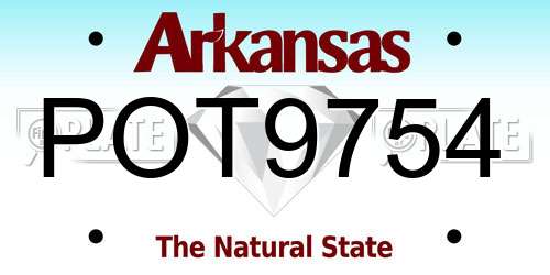 POT9754 Arkansas License Plate
