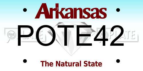 POTE42 Arkansas License Plate