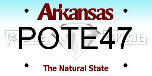 POTE47 Arkansas License Plate