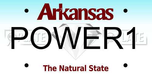POWER1 Arkansas License Plate