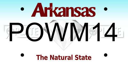 POWM14 Arkansas License Plate