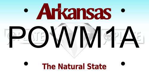 POWM1A Arkansas License Plate