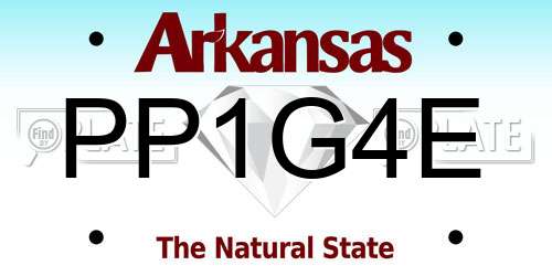 PP1G4E Arkansas License Plate