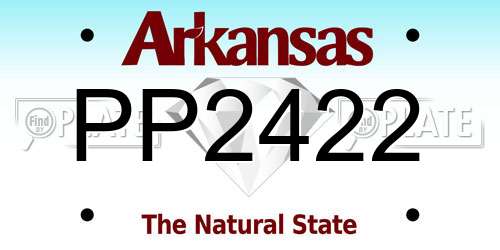 PP2422 Arkansas License Plate