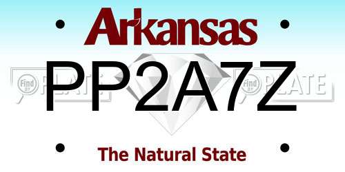 PP2A7Z Arkansas License Plate