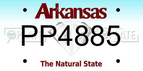 PP4885 Arkansas License Plate