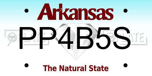 PP4B5S Arkansas License Plate