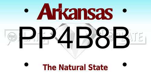 PP4B8B Arkansas License Plate