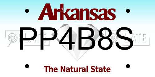 PP4B8S Arkansas License Plate