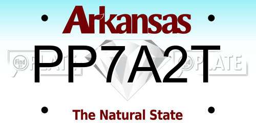 PP7A2T Arkansas License Plate
