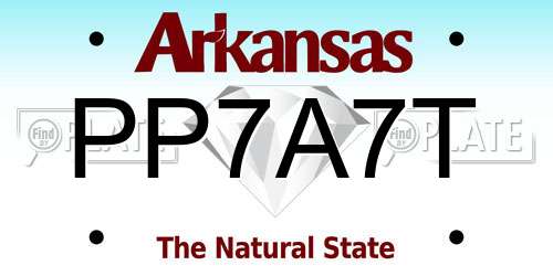 PP7A7T Arkansas License Plate