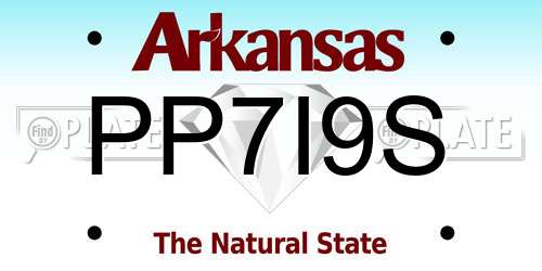 PP7I9S Arkansas License Plate