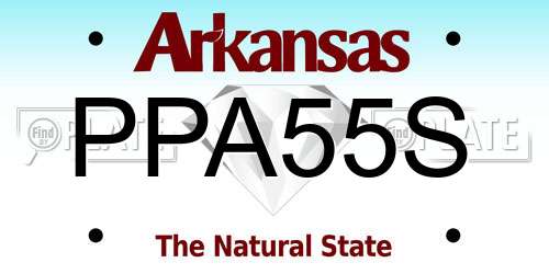 PPA55S Arkansas License Plate