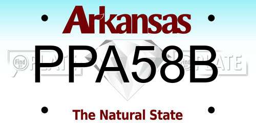 PPA58B Arkansas License Plate