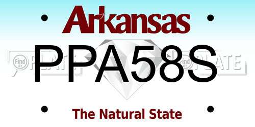 PPA58S Arkansas License Plate