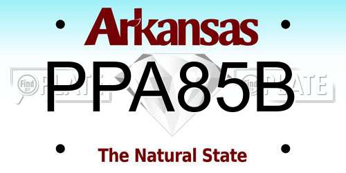 PPA85B Arkansas License Plate