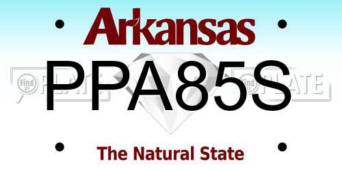 PPA85S Arkansas License Plate