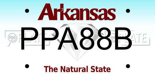 PPA88B Arkansas License Plate