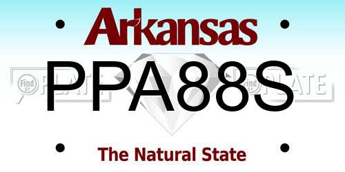 PPA88S Arkansas License Plate