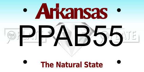 PPAB55 Arkansas License Plate