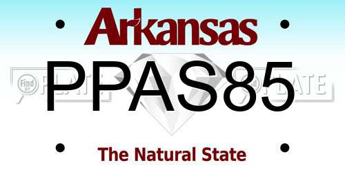 PPAS85 Arkansas License Plate