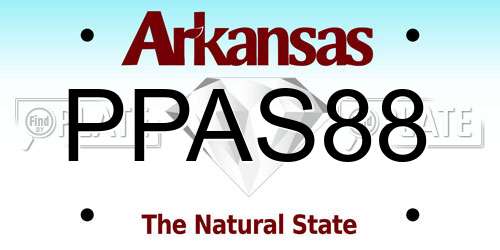 PPAS88 Arkansas License Plate