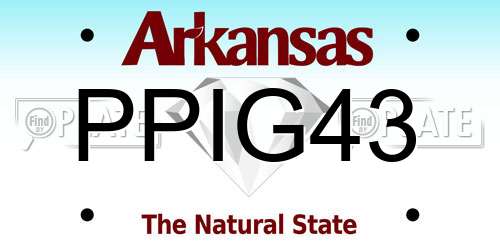 PPIG43 Arkansas License Plate