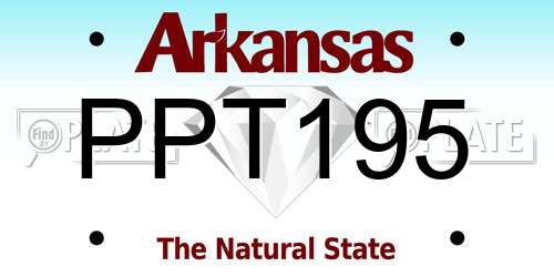 PPT195 Arkansas License Plate
