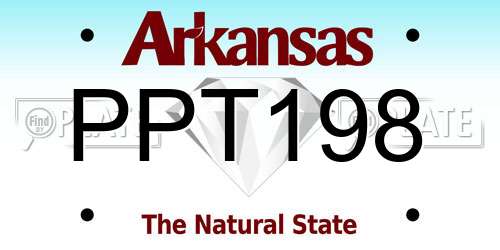 PPT198 Arkansas License Plate