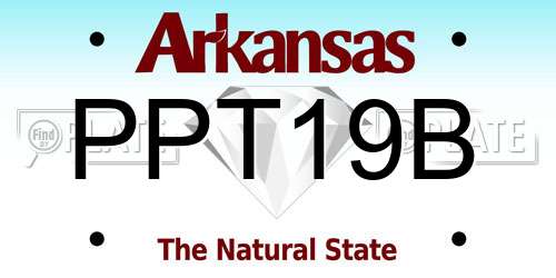 PPT19B Arkansas License Plate