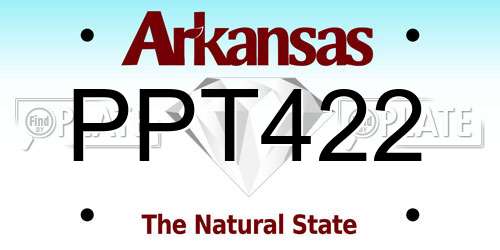 PPT422 Arkansas License Plate