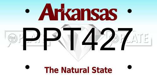 PPT427 Arkansas License Plate